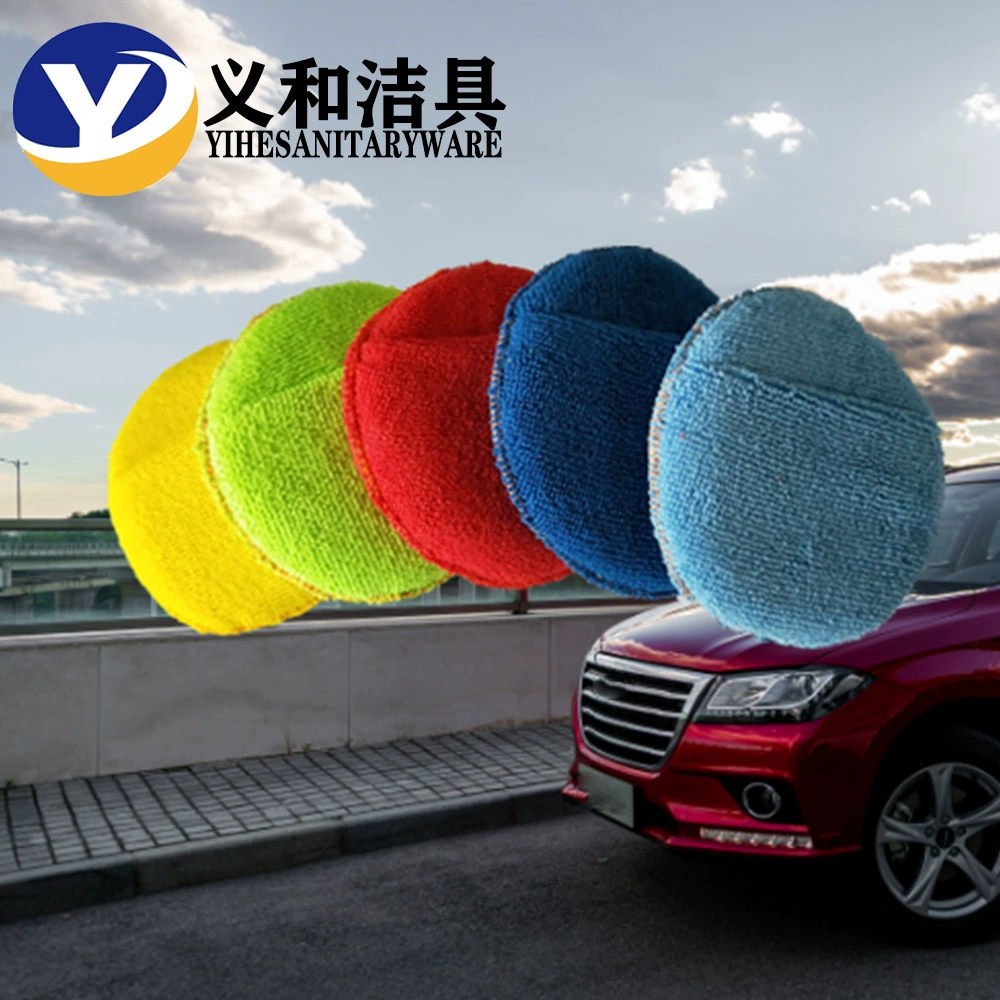 Прямые поставки с фабрики с карманным воском круглый торт полировка воском губка инструменты для чистки автомобиля