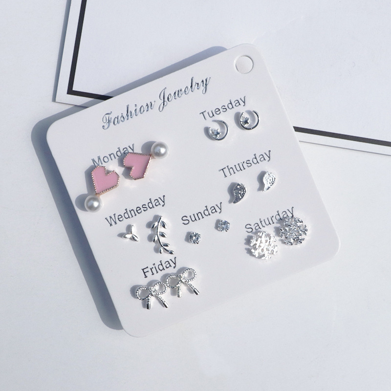 Pendientes de moda de estilo coreano pendientes simples para mujeres ins pendientes elegantes de celebridades de Internet Corea del Sur lindos pendientes de aleación fresca