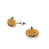001-1. Pumpkin stud earrings