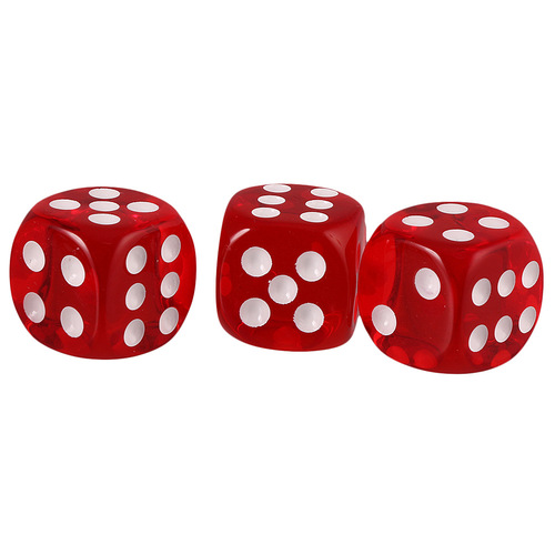 A smaller 14th acrylic transparent red crystal die, tabletop game accessory, 1.4cm, made of brand new material