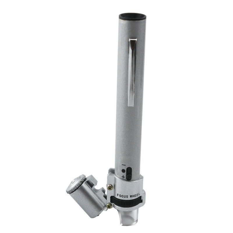 Chuda 100 раз со светодиодной лампой типа ручки с регулируемым фокусом Многофункциональный микромикроскоп увеличительное стекло 10085-9