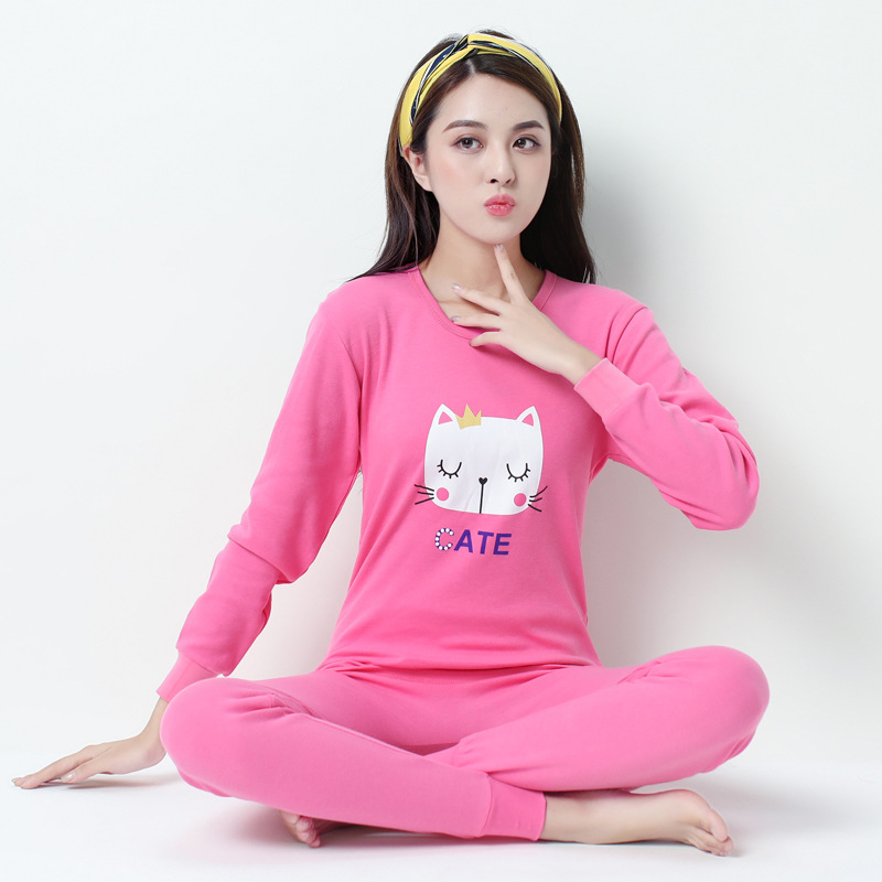 Niños y niñas de mediana edad y grandes niños y niñas conjunto de ropa interior estudiantes de secundaria adolescentes Niños y Niñas Ropa de otoño conjunto de pantalones largos