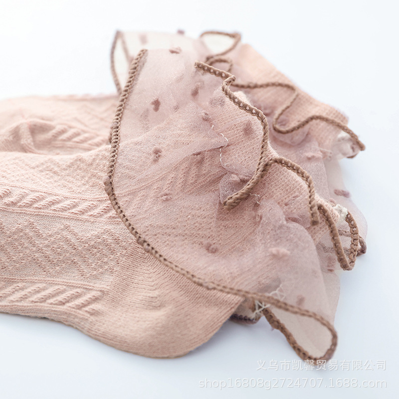 Calcetines para niños nuevos calcetines de encaje para niñas de primavera y otoño de verano calcetines de algodón para bebés coreanos calcetines de princesa de encaje