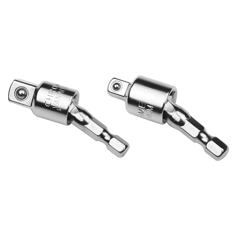 风批电动套筒连接转换杆1/4 3/8 1/2 360度旋转四方头套筒接杆