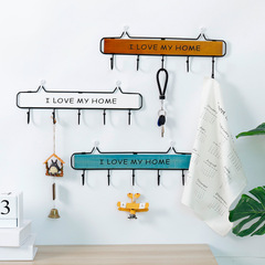 Nordic entryway key hook decorative creative coat hanger large wardrobe dressing room entrance wall-mounted shelf rack