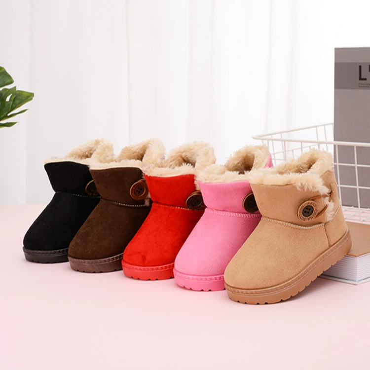 Children’s winter ankle boots, warm non‑slip ski shoes, sizes 20–31, 5 colors