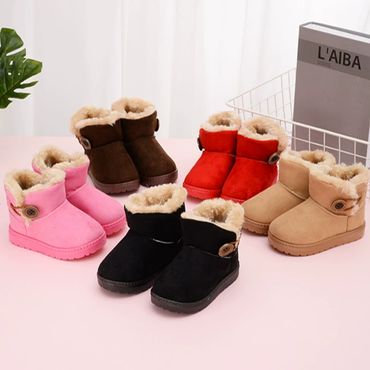 Children’s winter ankle boots, warm non‑slip ski shoes, sizes 20–31, 5 colors