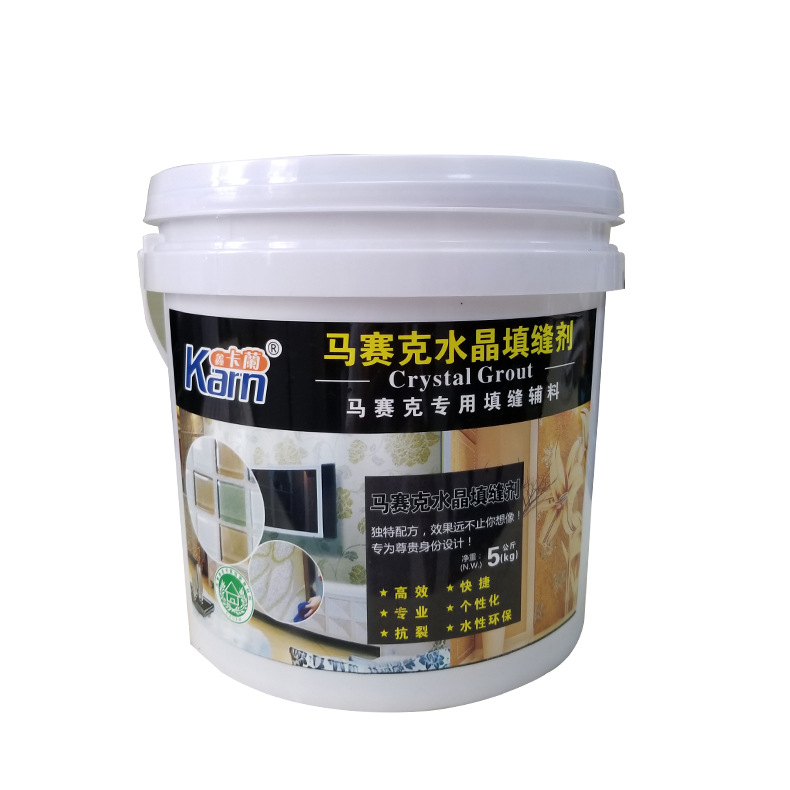 Manufacturer's barreled crystal caulking agent