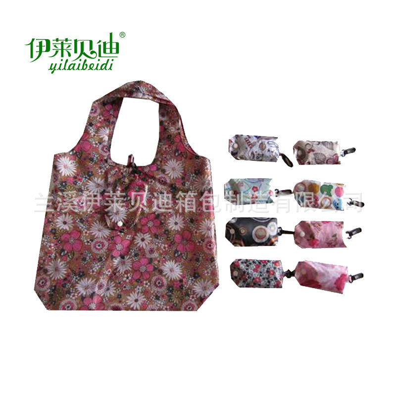 批发涤纶印花双层手提背心袋 促销环保购物袋厂家印刷logo