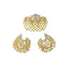 Fashionable universal jewelry, earrings, ring, set, accessory, European style, diamond encrusted