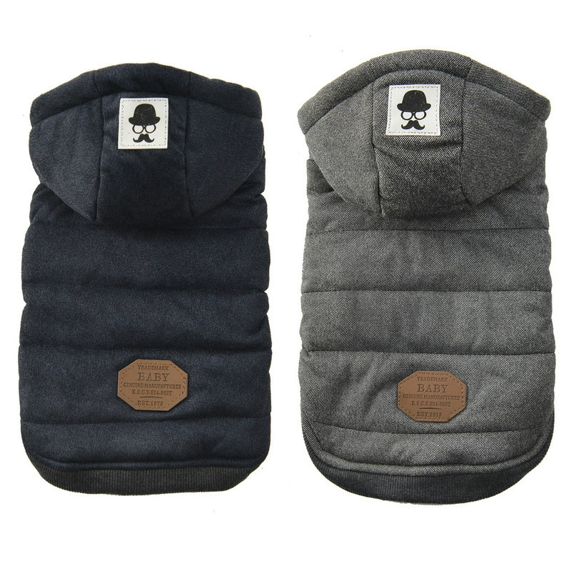 Домашняя собака одежда собаки щенок осенью и зимой теплая куртка внешняя торговля новый усы утолщенные ноги хлопчатобумажный жилет