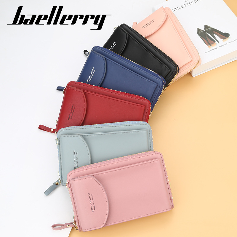 Baellerry monedero transfronterizo bolso del teléfono del hombro del crossbody de las mujeres bolsillo largo de la moneda de la cartera de las mujeres