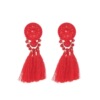 Earrings, fashionable crystal, accessory, European style, with gem