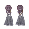 Earrings, fashionable crystal, accessory, European style, with gem