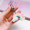 Cute rainbow ceramics, keychain, school bag, accessory, Korean style