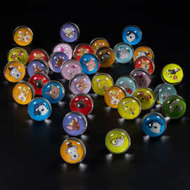 维克多32号纸卡球 弹力球工厂32MM 多种流行图案高透明玩具球