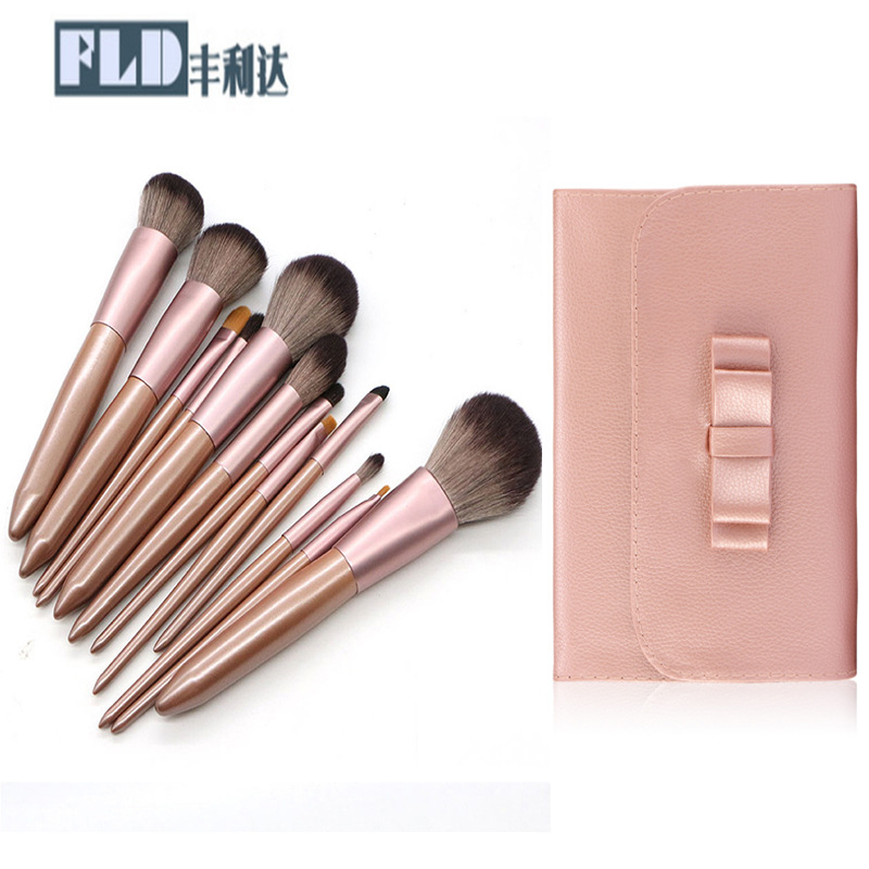 Fenglida nuevo 12 pequeña uva maquillaje cepillos traje pelo suave belleza sombra de ojos cepillo traje belleza herramientas