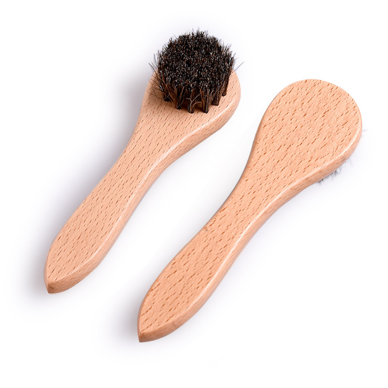 Suministro de haya cepillo de pelo de caballo de cerdas de caballo zapatos de cuero cepillo de limpieza especial cepillo de aceite cepillo de zapatos cepillo de pulido