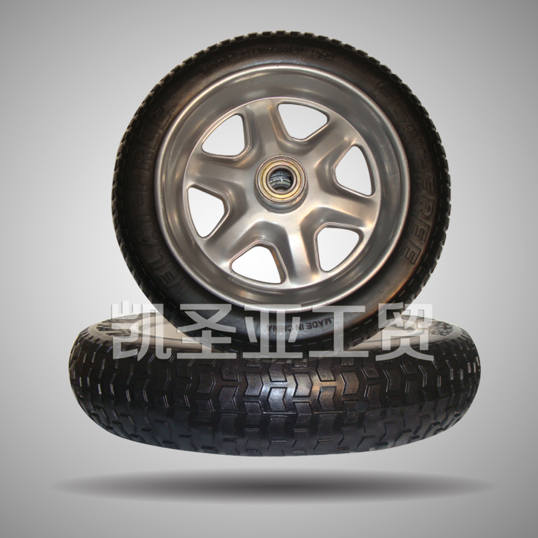 青岛凯圣亚厂家供应4.00-10PU发泡轮 实心免充气发泡轮 免充气