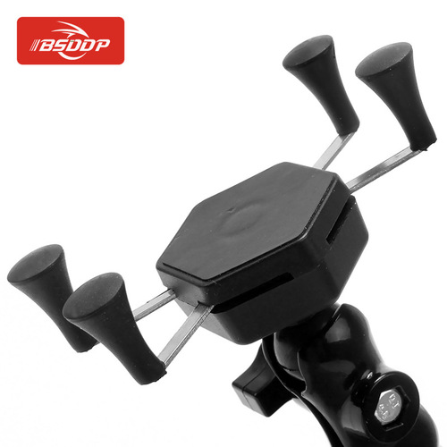 BSDDP motorcycle electric vehicle multifunctional universal mobile phone holder creative six-sided X-shaped mirror holder mobile phone holder