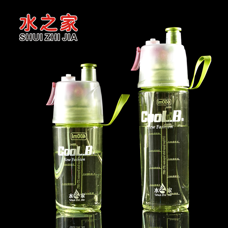 Taza de agua de pulverización de plástico deportiva - Botella de agua de refrigeración para exteriores, regalo creativo nuevo y exótico - Suministro directo de fábrica
