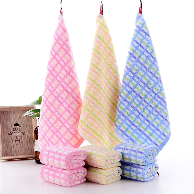 Cotton small square 35*35 gift logo baby towel absorbent lint kindergarten children's face towel