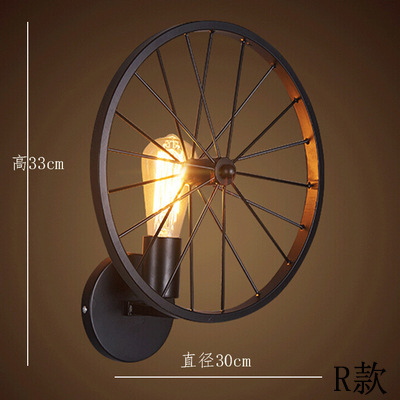 American country retro restaurante bar dormitorio pasillo balcón escaleras lámpara de pared pasillo almacén de alambre de hierro Birdcage lámpara de pared