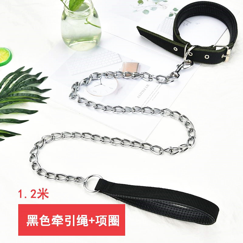 1.2 미터 블랙 체인 + 칼라