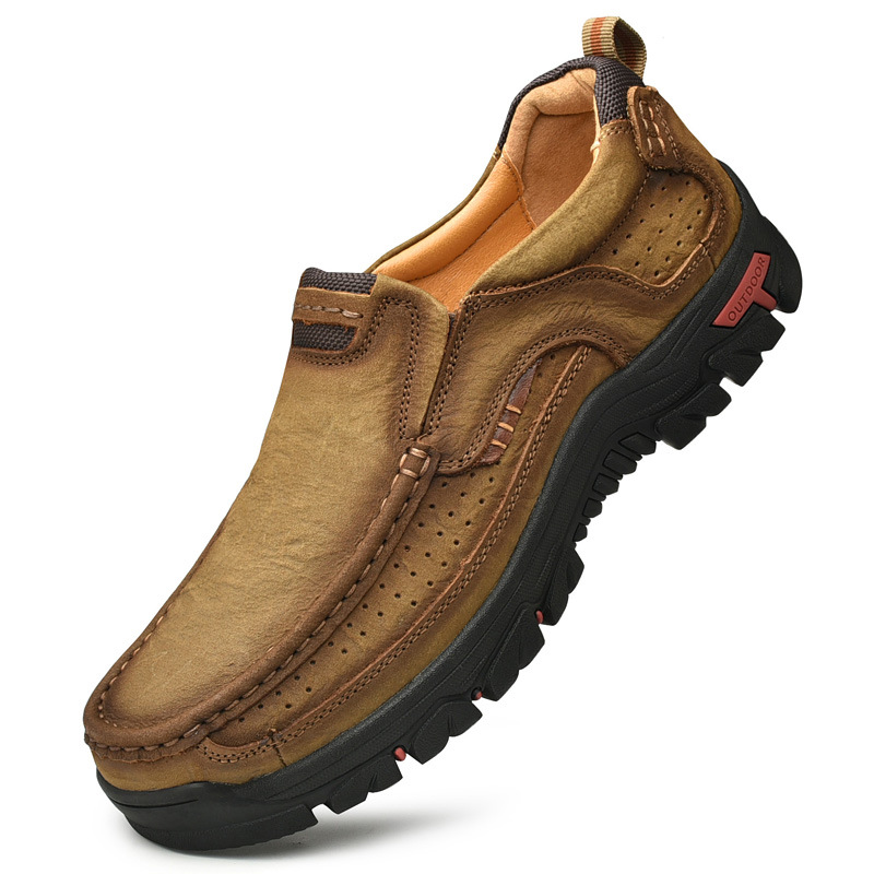 アウトドアシューズ メンズ 登山 カジュアルシューズ クロスボーダー 大きいサイズ メンズシューズ 本革 牛革シューズ 欧米風 ハイキングシューズ