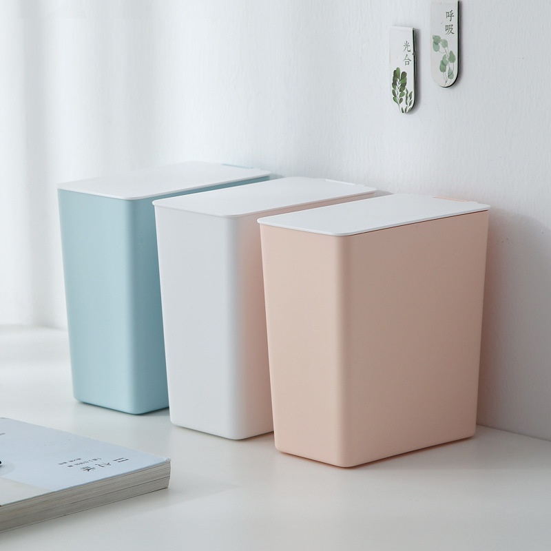 Desktop plastic trash can not classified mini kitchen creative storage bucket with lid Desktop plastic trash can not classified mini kitchen creative storage bucket with lid