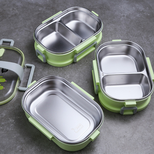 304 stainless steel multi-layer sealed lunch box, student and child lunch box, portable leak-proof insulated lunch box