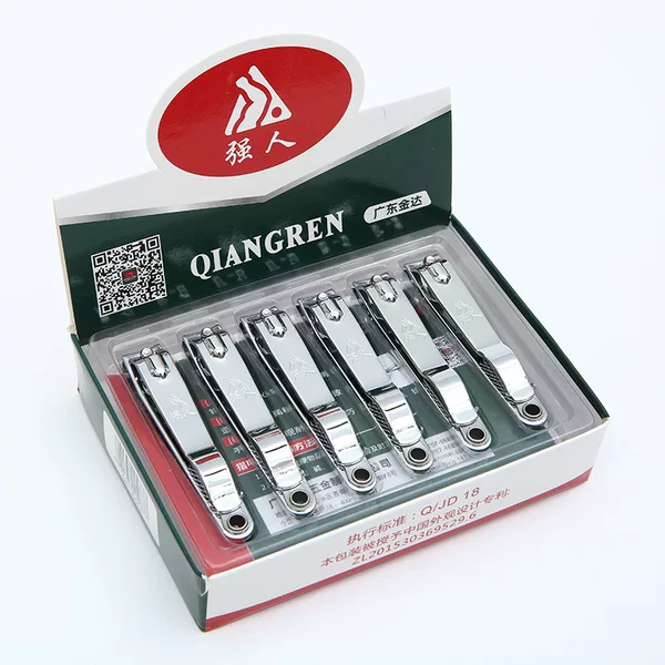 Guangdong Jinda Strongman Carbon Steel Nail Clippers Qr6604 Flat Mouth Nail Clippers Large Size Manicure and Nail Care Wholesale in Stock