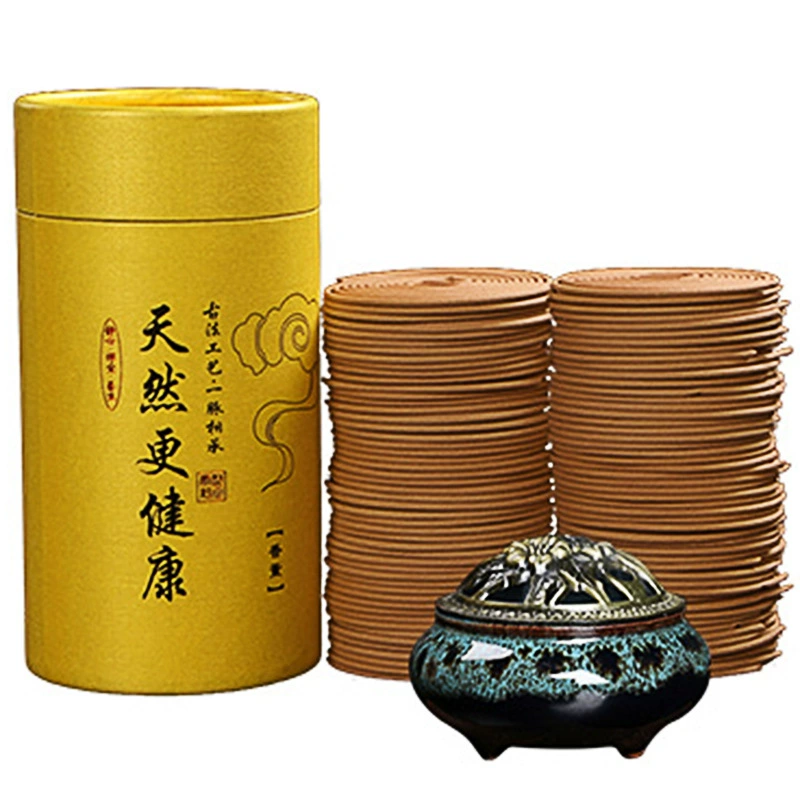 ✅48 подносов 96 подносов sandalwood mosquito coil incense to repel mosquitoes and repel household indoor aromatherapy toilet deodorizing toilet fumigation