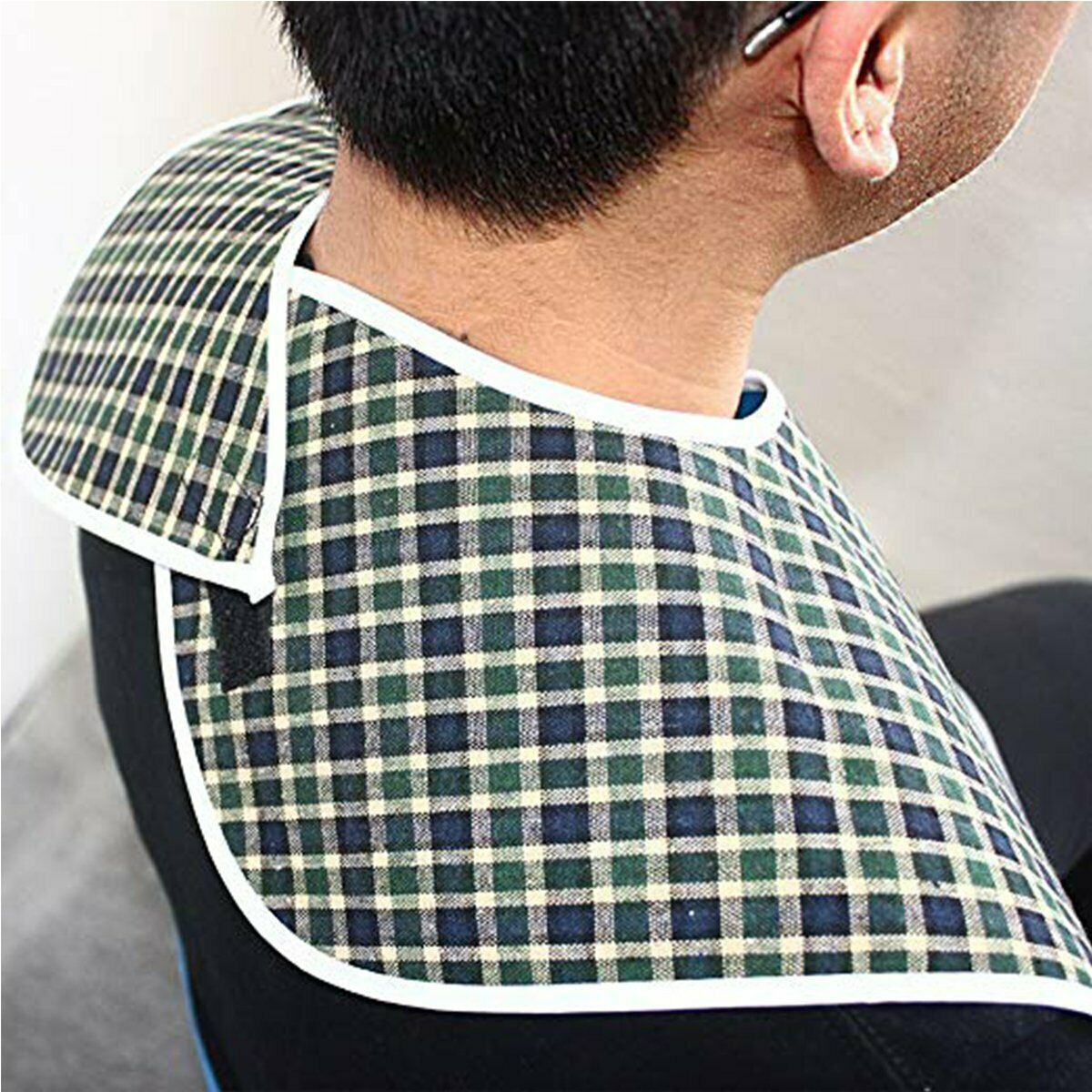 De gran tamaño babero de comida para adultos babero de comedor de algodón artificial babero de los ancianos babero de doble cara