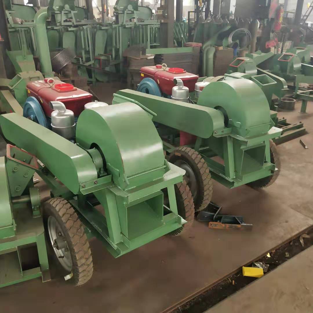 柏沃直销小型移动式树枝粉碎机 400型园林木材边角料粉碎机设备