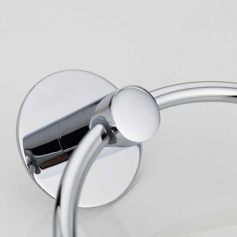 Directo de fábrica de acero inoxidable sin punzones cromado redondo anillo de Toalla baño colgante toallero Barra de toalla transfronteriza nuevo