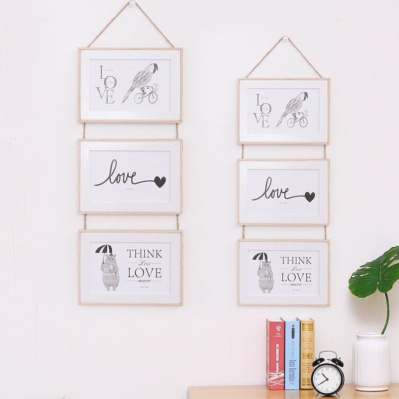 Manufacturer Wholesale Ns 6inch 7inch Nordic Photo Frame Wall Hanging Combination Three-Frame Set Wall-Mounted Stylish Decorative Picture Frame Manufacturer Wholesale Ns 6inch 7inch Nordic Photo Frame Wall Hanging Combination Three-Frame Set Wall-Mounted Stylish Decorative Picture Frame