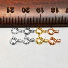 雅庄925纯银DIY配件饰品项链手链连接扣5MM弹簧扣QQ1个精致银饰