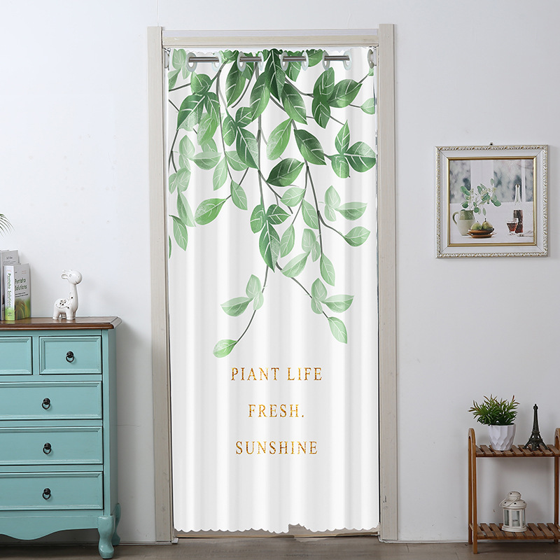 Summer Air Conditioner Door Curtain Partition Curtain Anti-Air-Conditioning Household Punch-Free Bedroom Windproof Heat Insulation Cloth Curtain Summer Windproof Curtain