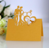 Hollow wedding banquet to arrange pink love wedding seat card bridegroom bride decorative table card spot wholesale