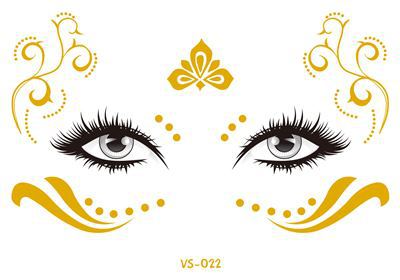 Amazon Venta caliente ecológico impermeable bronceado maquillaje cara pegatinas tatuaje pegatinas cicatriz cubierta maquillaje fiesta tatuaje