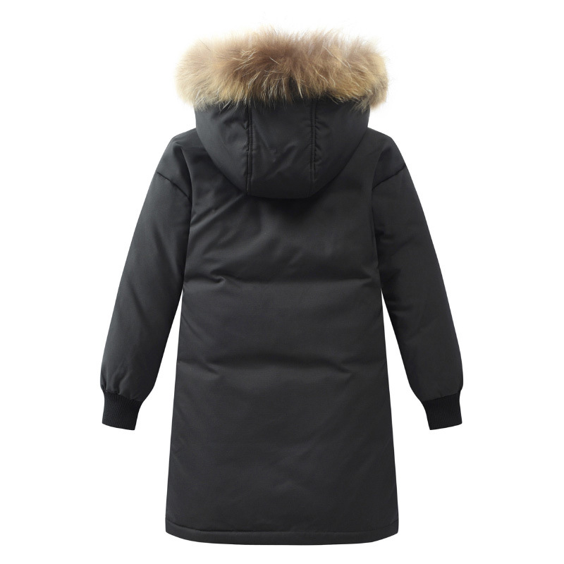 2020 New Winter Children's Apparel Children's Boys Down Jacket Long Plush Collar Thick Mid-Long Size for Medium and Large Children Drop Shipping
