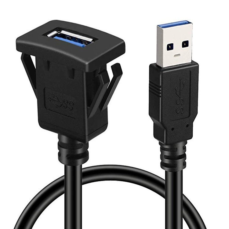 Квадрат USB3.0 водонепроницаемая линия байонет автомобиль судно приборная панель поверхность линия удлинение