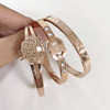 Golden quality bracelet stainless steel, internet celebrity, wholesale, pink gold, does not fade
