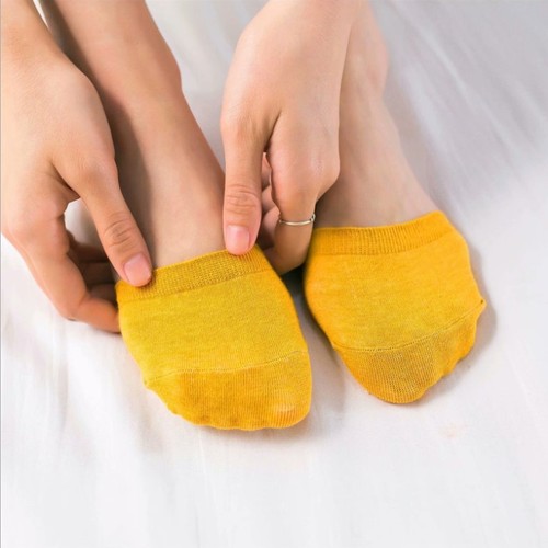 One piece drop shipping ice cream solid color women's socks invisible socks plus size cotton half palm boat socks women's socks Zhuji socks