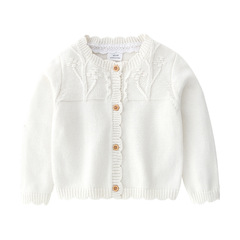 Baby sweater autumn and winter baby girl knitted cardigan short baby clothes versatile western style knitted sweater jacket