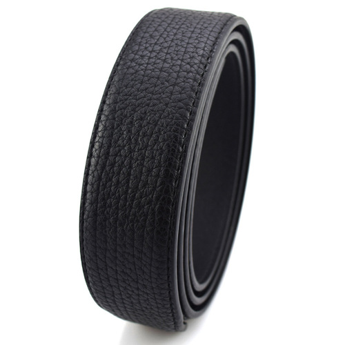 Men's belt automatic buckle belt body open side treading lychee crocodile bark pattern belt strip manufacturer wholesale