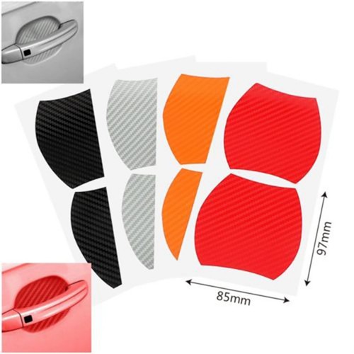 Cross-border car door wrist protector handle sticker protective film carbon fiber handle wrist car sticker 4pc package