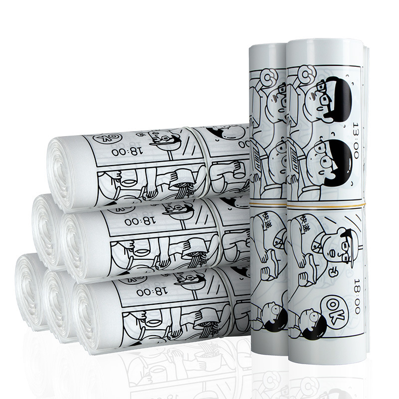 Blanco protección del medio ambiente en línea comerciante ropa Express bolsa de dibujos animados lindo bolsa de plástico En stock daño fuerte adhesivo sellado bolsa express