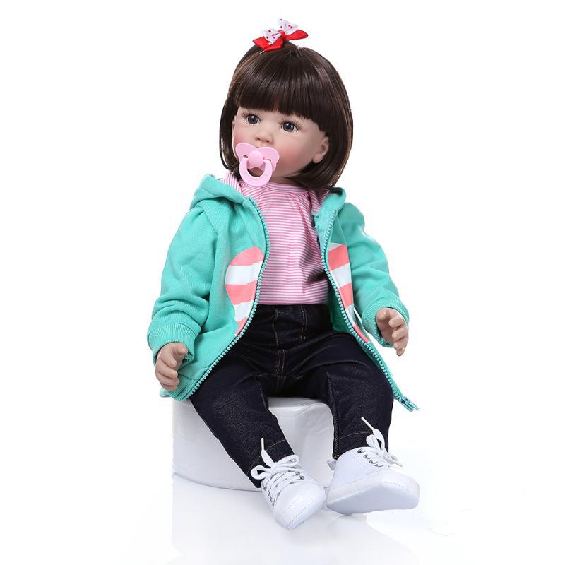 En stock tiro real reborn niño Rapunzel muñeca casa juguete regalo creativo 60cm
